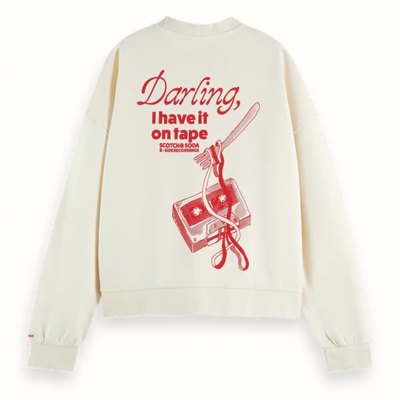 Scotch & Soda graphic sweatshirt sweater size L new - Picture 2 of 2